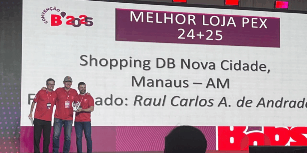 Convenção Bob's 2025 - Bobs Shopping DB Nova Cidade ganha premiação de melhor loja 2024/25