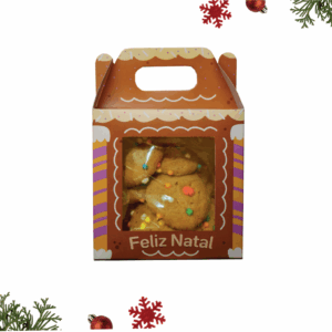 caixa de cookie natalina