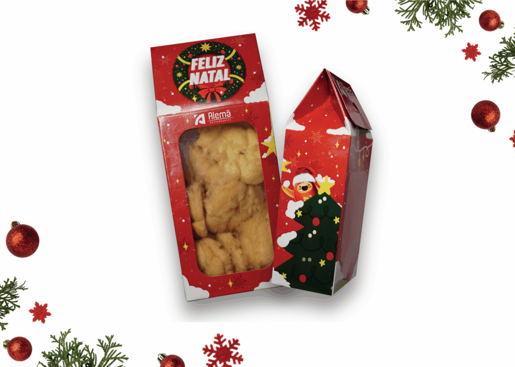 Caixa de biscoitos Natalina