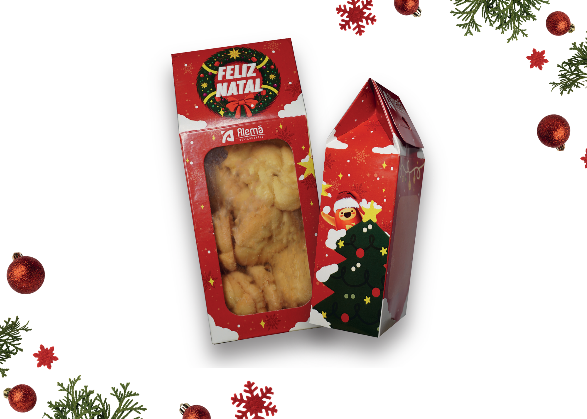 Caixa de biscoitos Natalina