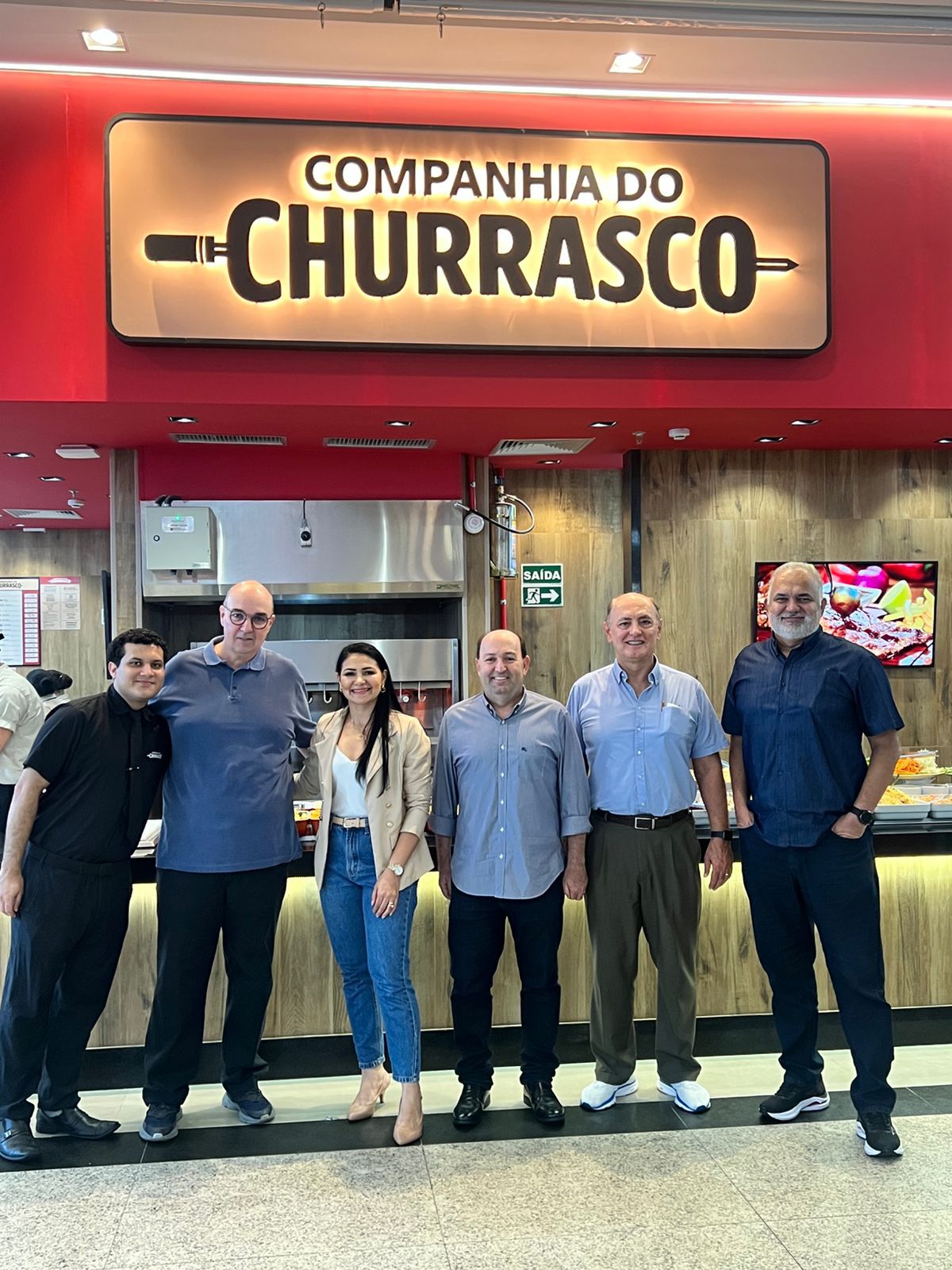 Visita da diretoria da Companhia do Churrasco à primeira unidade de Manaus, administrada pelo Grupo Alemã