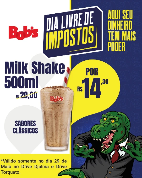 Bob´s participa do dia livre de impostos em Manaus 